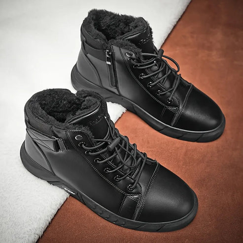 Men’s Genuine Leather Fleece-Lined Orthopaedic Chukka Boots