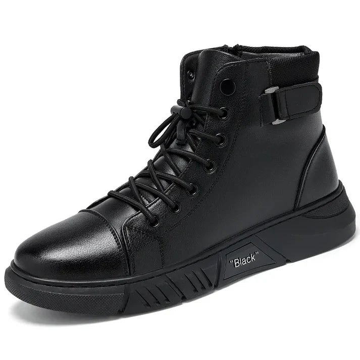 Men’s Genuine Leather Fleece-Lined Orthopaedic Chukka Boots
