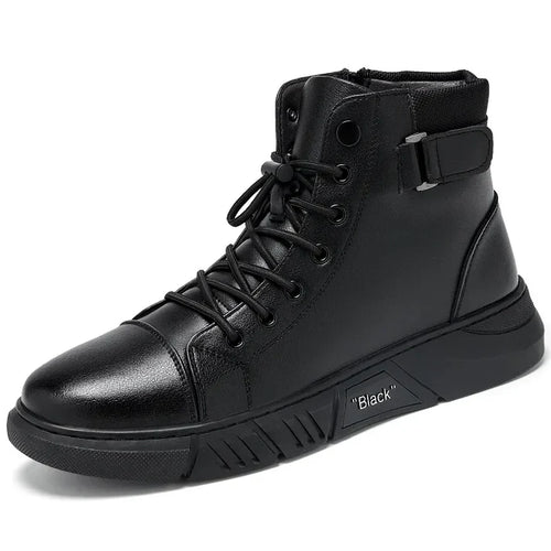 Men’s Genuine Leather Fleece-Lined Orthopaedic Chukka Boots