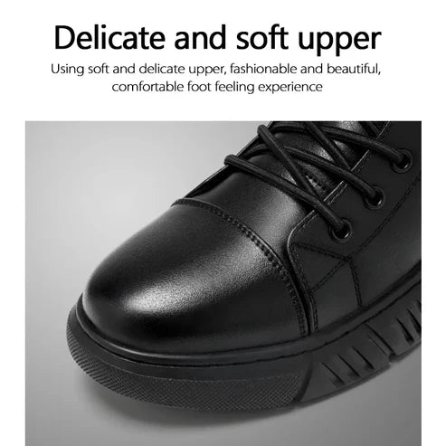 Men’s Genuine Leather Fleece-Lined Orthopaedic Chukka Boots
