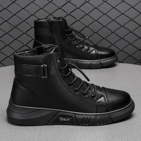 Men’s Genuine Leather Fleece-Lined Orthopaedic Chukka Boots